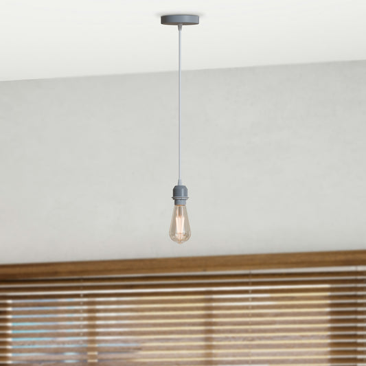 Vintage E27 Pendant Light Holder Kit Adjustable Ceiling Fixture ~4221