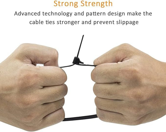 ties zip white black cable