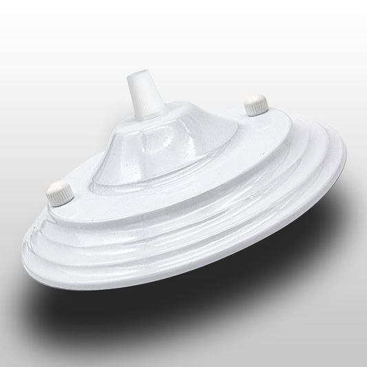 140mm Single Outlet Metal Front Fitting Ceiling Rose ~ 5785