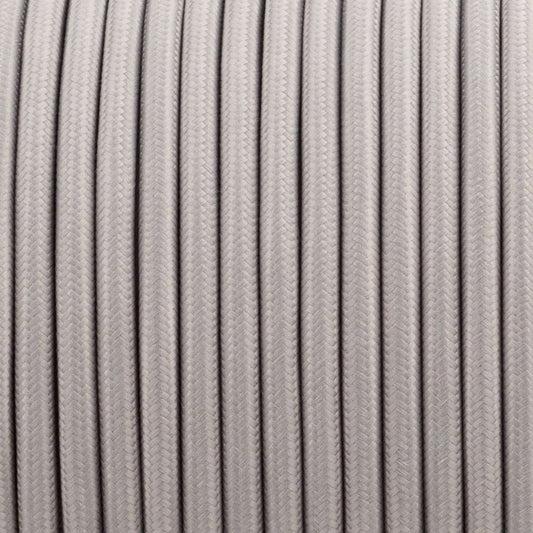 1M/5M/10M 3 core Round Vintage Braided Fabric Grey Cable Flex 0.75mm~3040