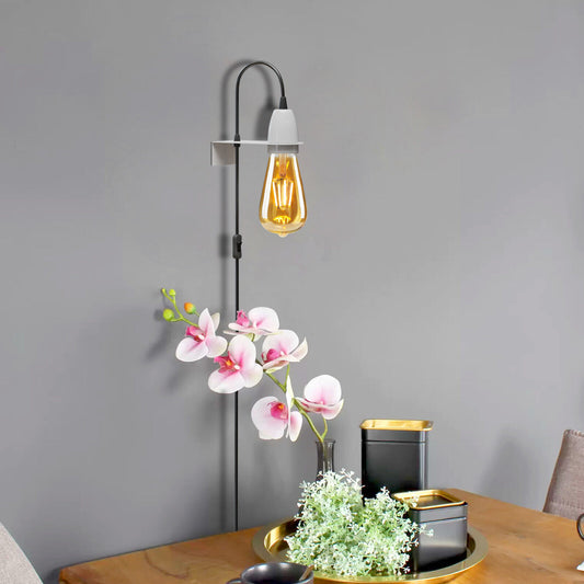 Modern Plugin Hanging Wall Light E27 with Switch 1.95m Cable ~ 5696