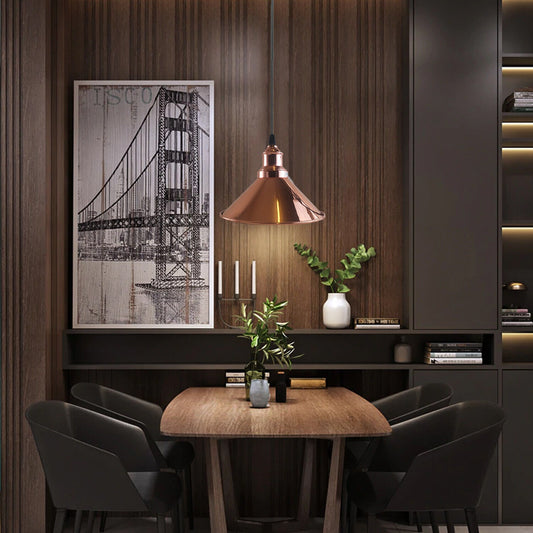 Industrial Metal Refurbished Cone shade Ceiling Pendant Light ~ 5738