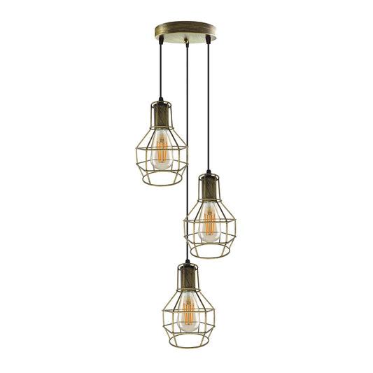 Brass Ceiling Pendant 3 Lights ~6135