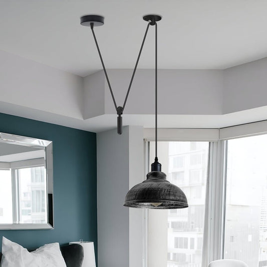 1-Way Spider Pendant Light | Industrial Curvy Hanging Lamp ~6234