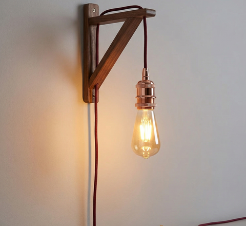 E27 Plug-In Pendant Lamp Kit with Dimmer Switch -2m/4m/4.5m Braided Fabric Flex - DIY Vintage Lighting~2177