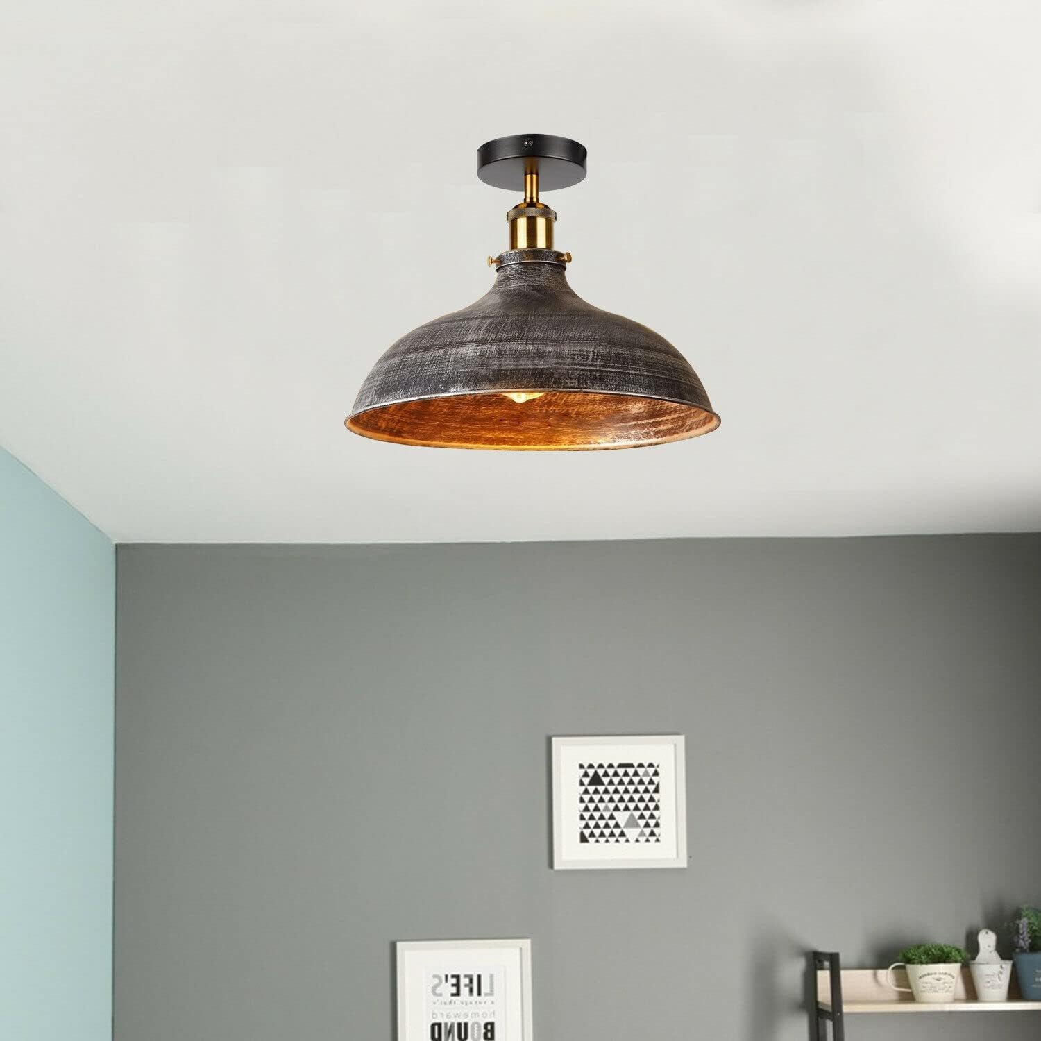 Vintage Ceiling Light Semi Flush Mount Buy Online – LEDSone UK Ltd