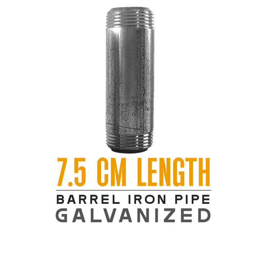 7.5cm ¾ BSP Galvanized MALLEABLE Tubing Iron threaded Pipe Light Fittings~1157