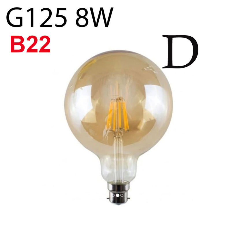 Dimmable Globe Filament LED Bulb – G125, G95 & G80 Models | B22 & E27 Base ~6736