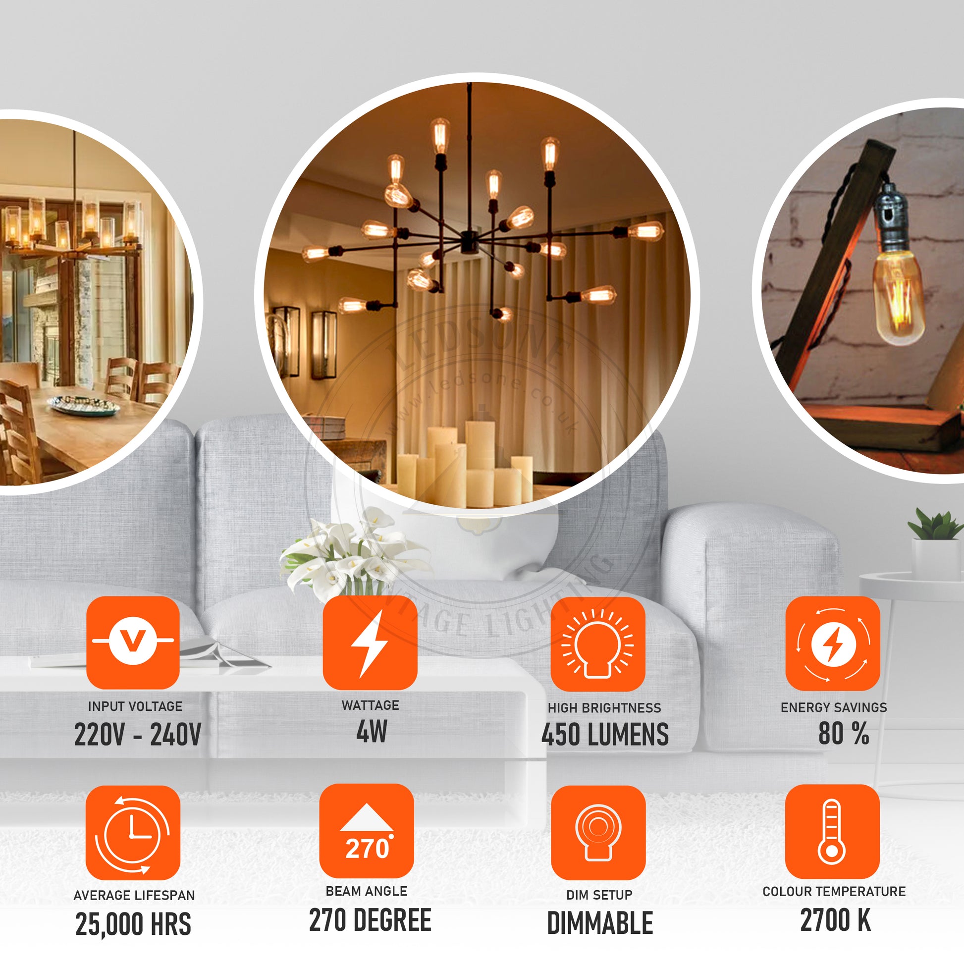 LED Dimmable light Bulb - Application image