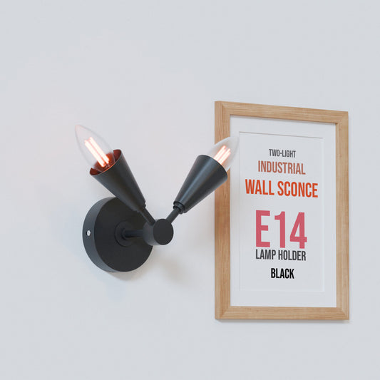 Connie 2-Light Wall Sconce LED E14 Lamp for Wall Decor-5635