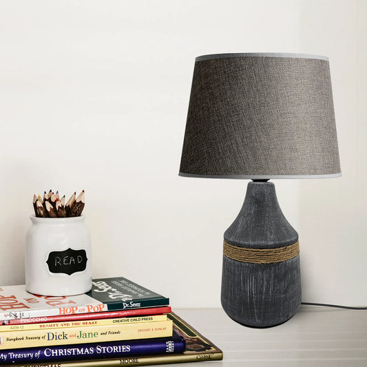 fabric lampshade plug in table lamp on/off switch Lamp Light