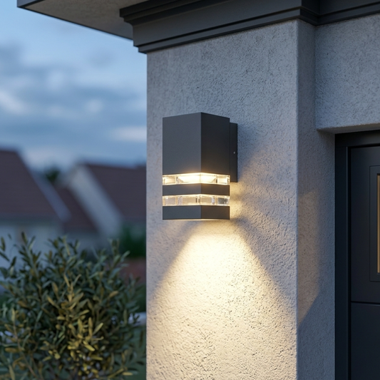 Lámpara de pared para jardín de exterior con cabezal plano, una sola luz ~4965