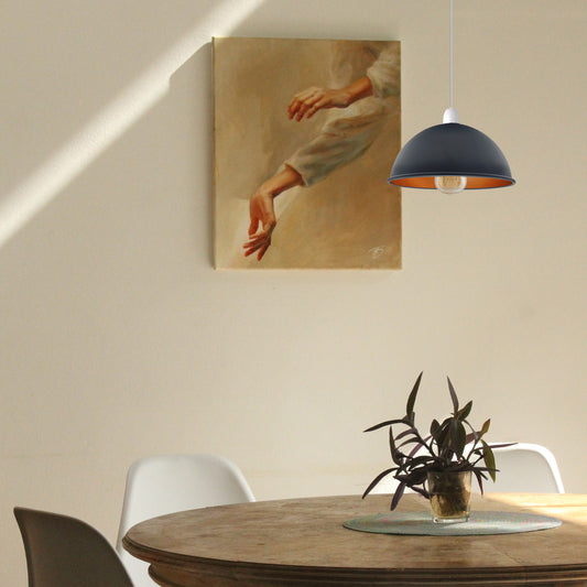 Vintage Easy Fit Metalen koepelvormige lampenkap Gerenoveerde lampenkap ~ 5728