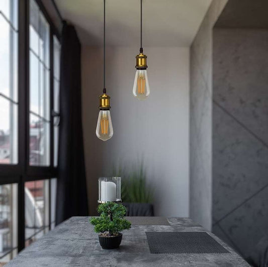 2m Industrial Metal Ceiling Pendant Light Fitting ~~5942