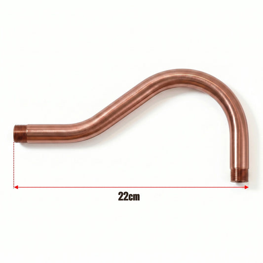 Swan Neck Bend conduit pipe Fitting Metal 220mm length Male Thread -5653