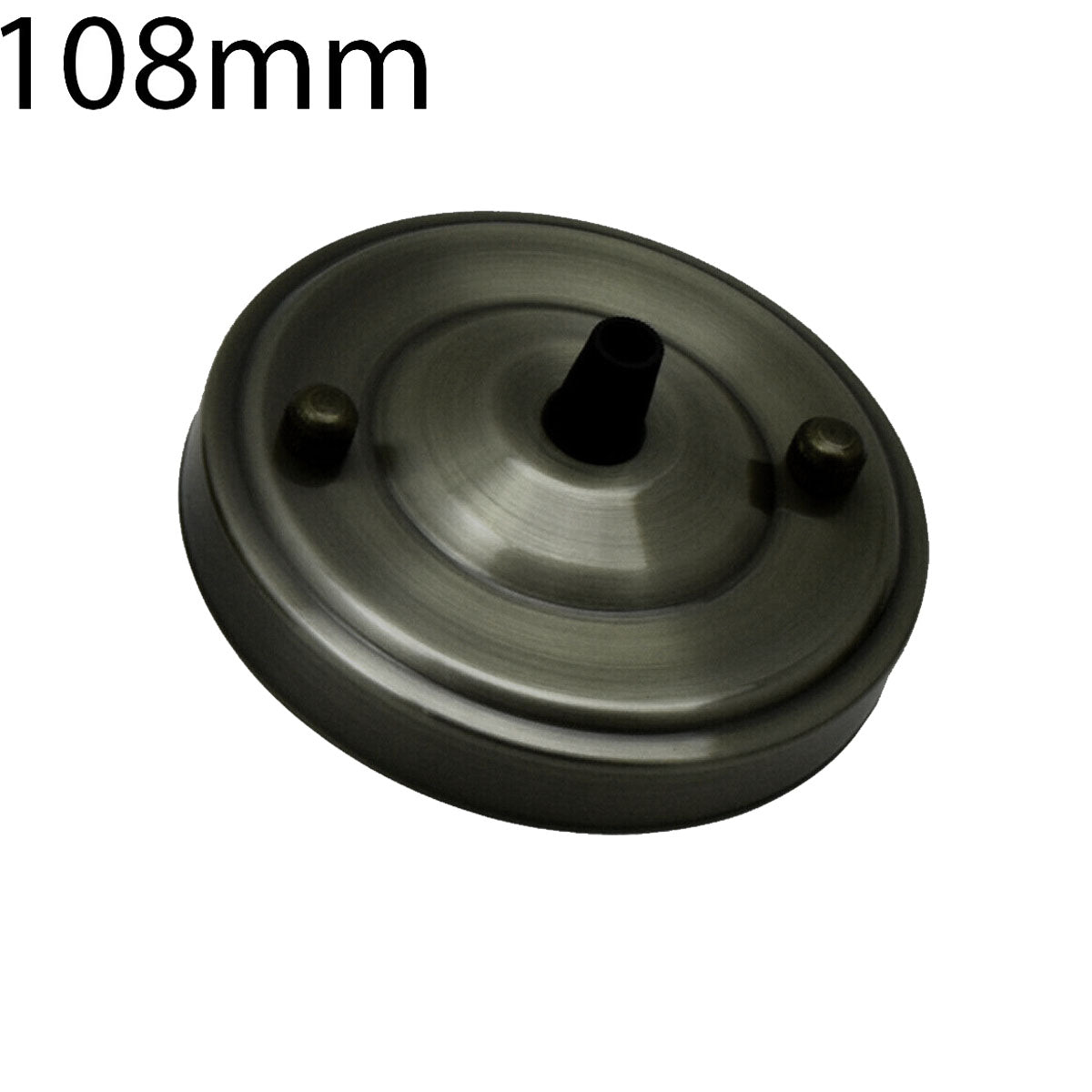 108mm Single Outlet Drop Metal Front Fitting Ceiling Rose~1451 - LEDSone UK Ltd