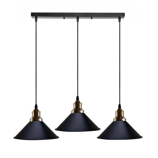 Black Industrial ceiling 3 light