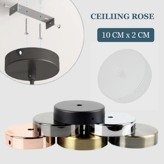100mm x 20mm Side Fiting Single Outlet Ceiling Rose ~1474