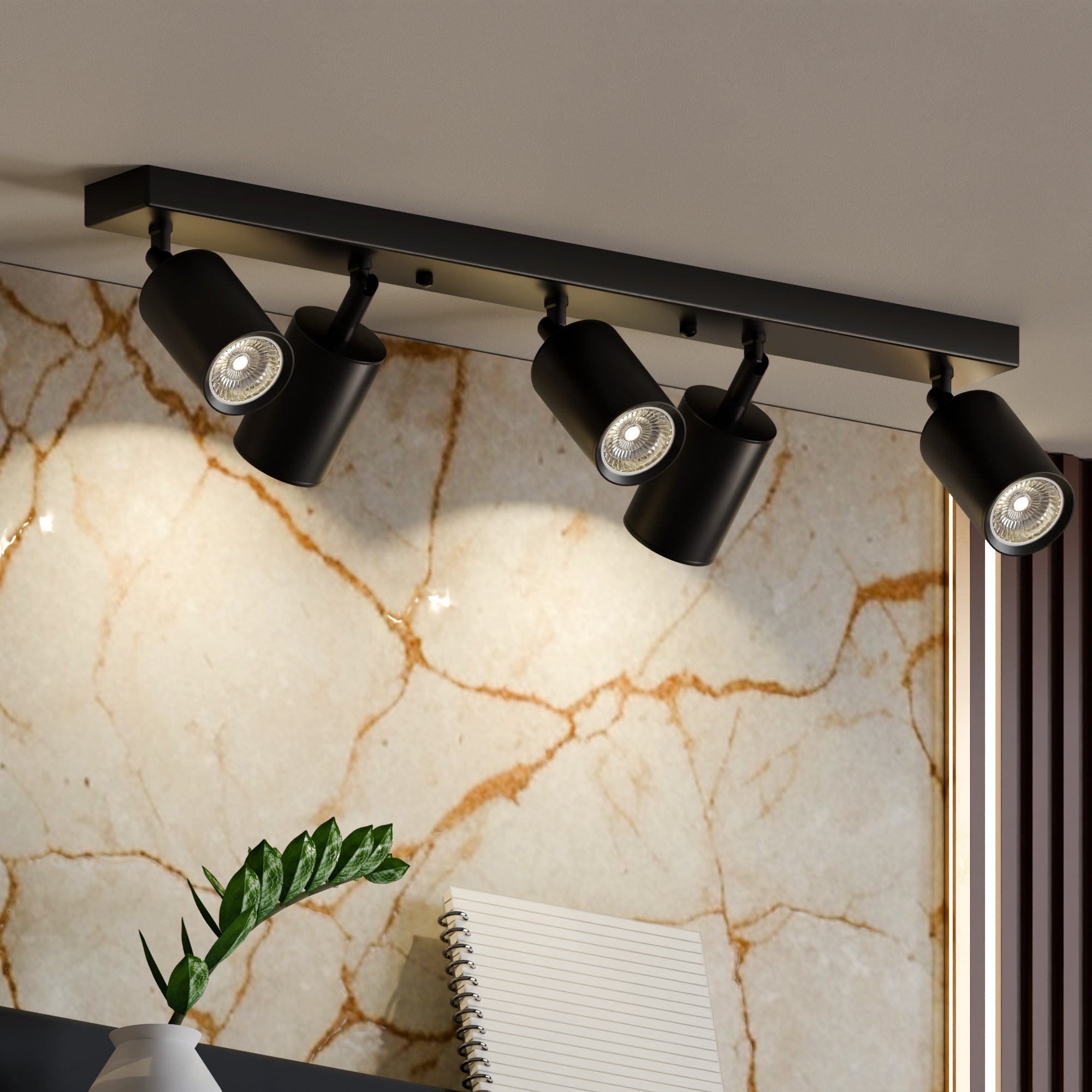 Black 2 3 4 5 Way LED Spotlight Ceiling Light For Home Decor 6138 black-2-3-4-5-way-led-spotlight-ceiling-light-for-home-decor-6138