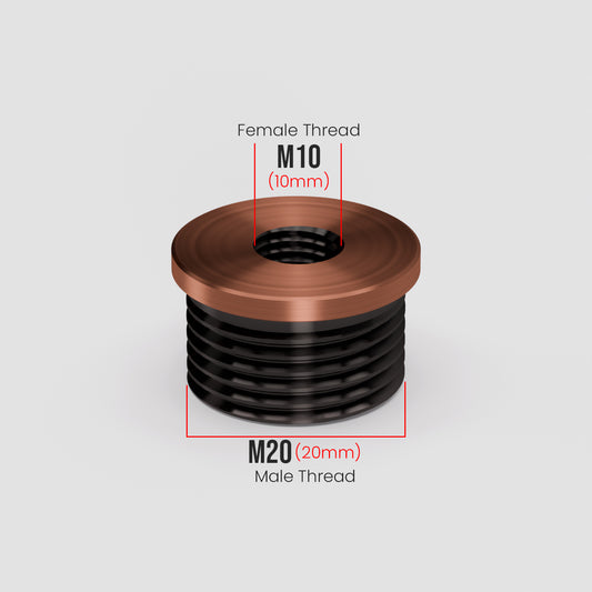 M20 Metric Male to M10 Female Thread Bush Reducing Conduit Pipe Connector-5561