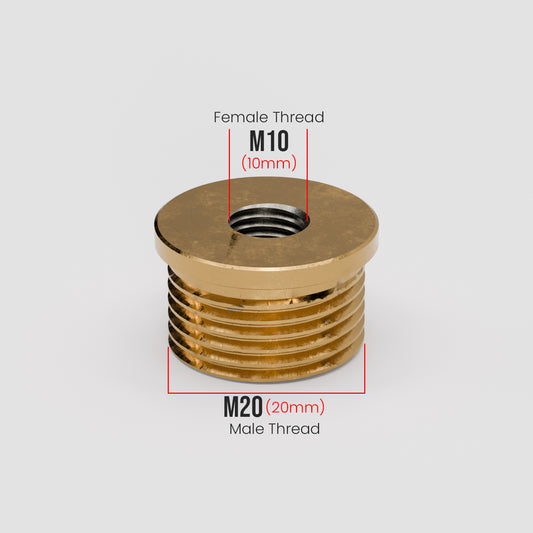 M20 Metric Male to M10 Female Thread Bush Reducing Conduit Pipe Connector-5561