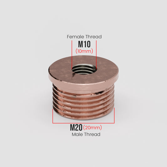 M20 Metric Male to M10 Female Thread Bush Reducing Conduit Pipe Connector-5561
