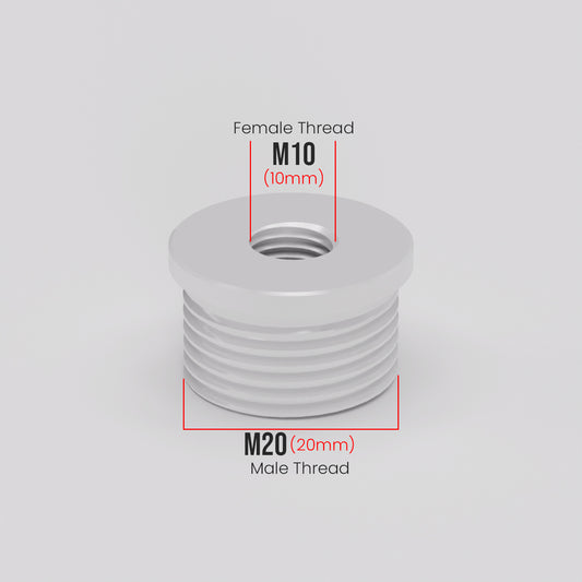 M20 Metric Male to M10 Female Thread Bush Reducing Conduit Pipe Connector-5561