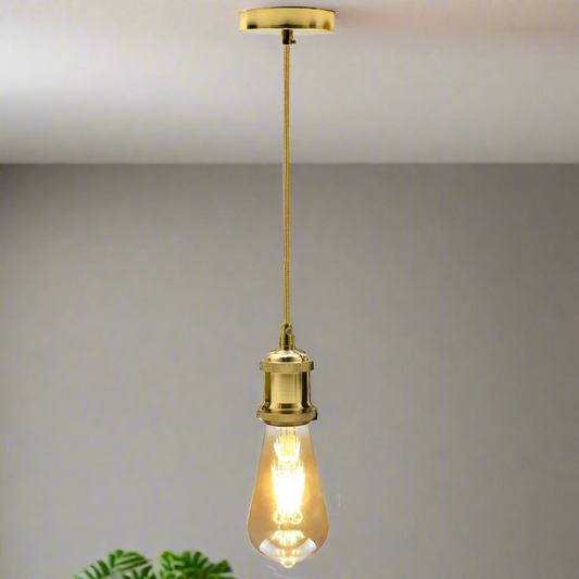 2m gouden ronde kabel E27-fitting Franse gouden houder~1720