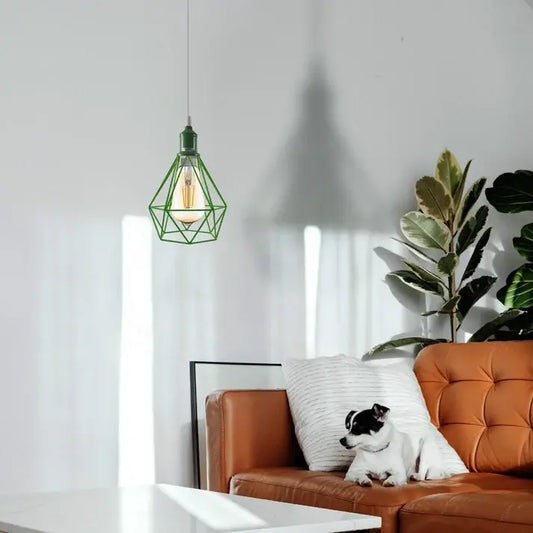 Industrial Metal Cage Ceiling Hanging Pendant Lights Lampshade ~5316