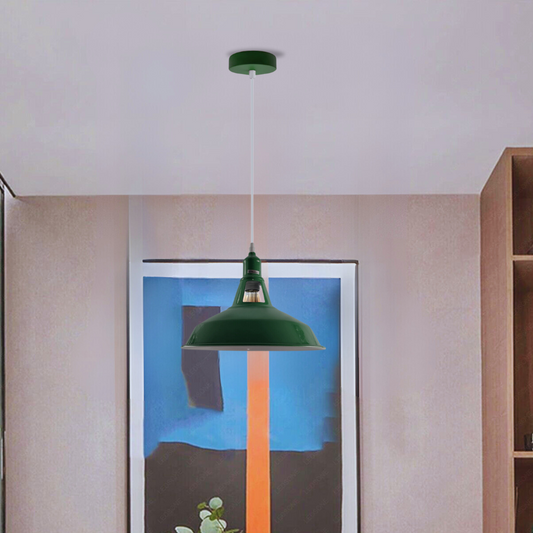 E27 Green Meta Ceiling Light Indoor Height Adjustable ~3739