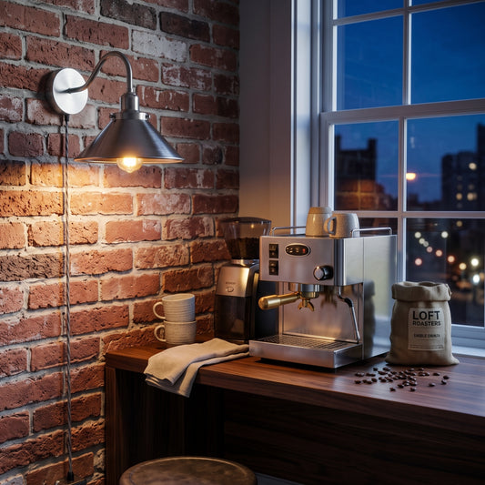 Vintage Dimmer Wandlamp | 2m Plug-in met Lampenkap ~5830