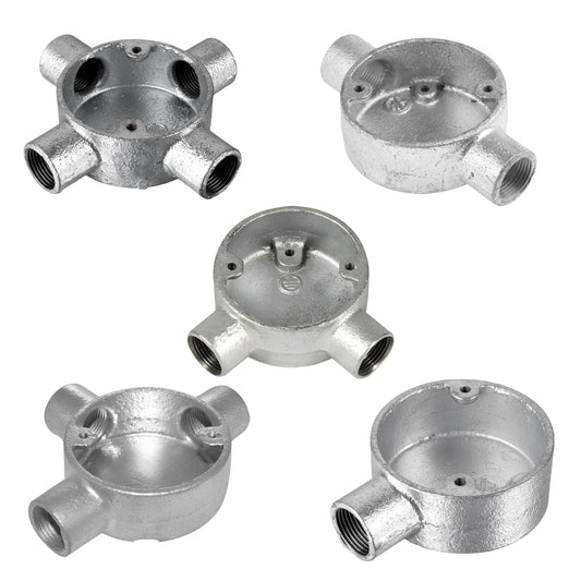 Caja de terminales eléctricas de acero galvanizado, accesorio para caja de iluminación ~5543