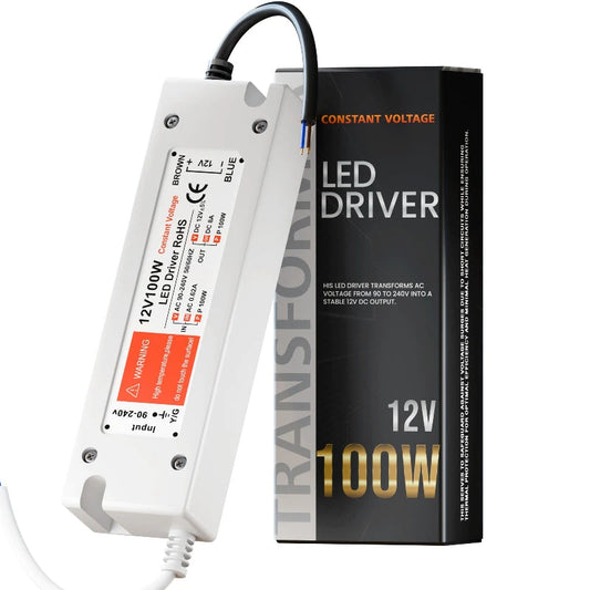 Adaptador de fuente de alimentación para controlador LED de 18 W a 100 W CC, 12 V (~4474)