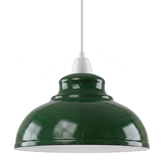 Green Retro Metal Pendant Lampshade Ceiling Light Shade Easy Fit ~2084