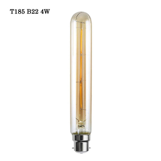 LED T185 4W B22/E27 Tubular Filament Warm White Dimmable Bulbs~5612