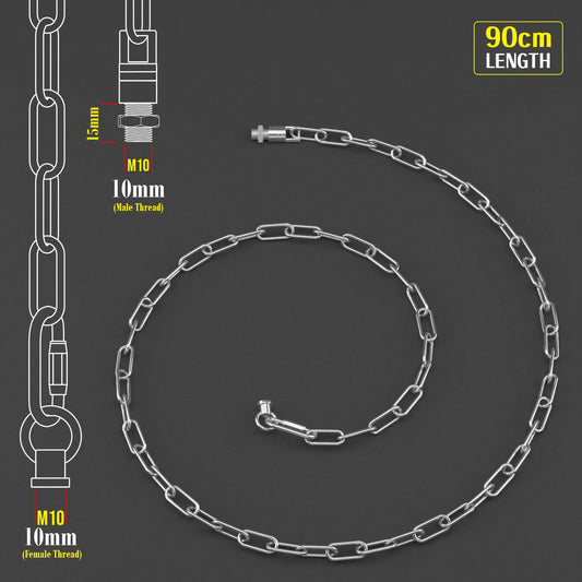 Cadena de luces para lámparas colgantes de techo, 38 mm x 16 mm, cromada ~1049