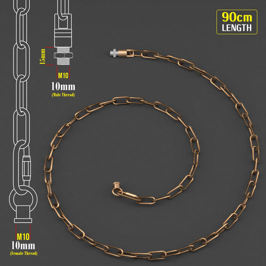 Cadena de luces para lámparas colgantes de techo, 38 mm x 16 mm, latón amarillo ~1052