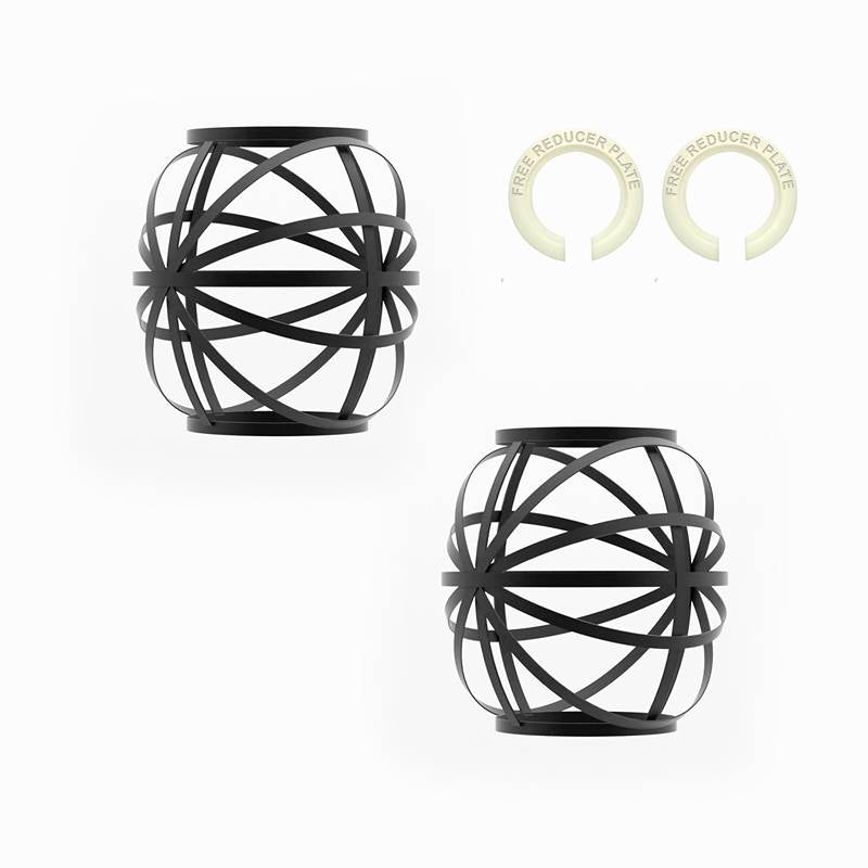 Modern Black metal Wire Cage lamp shade-2 Pack