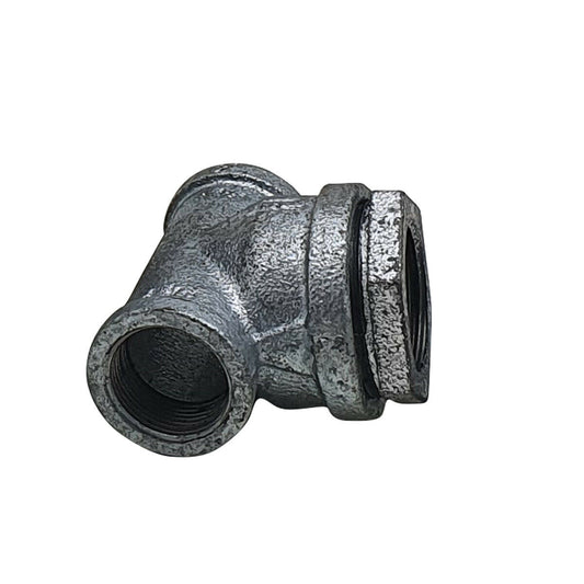 CONECTOR EN T DE BANDA DE RODAMIENTO GALVANIZADO, ACCESORIOS DE TUBERÍA DE HIERRO MALEABLE ~4648