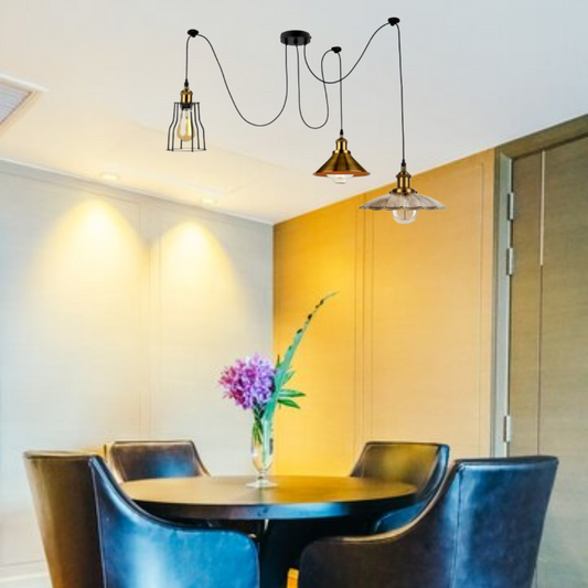 Vintage Retro Ceiling Spider Hanging Lights 2M ~1166