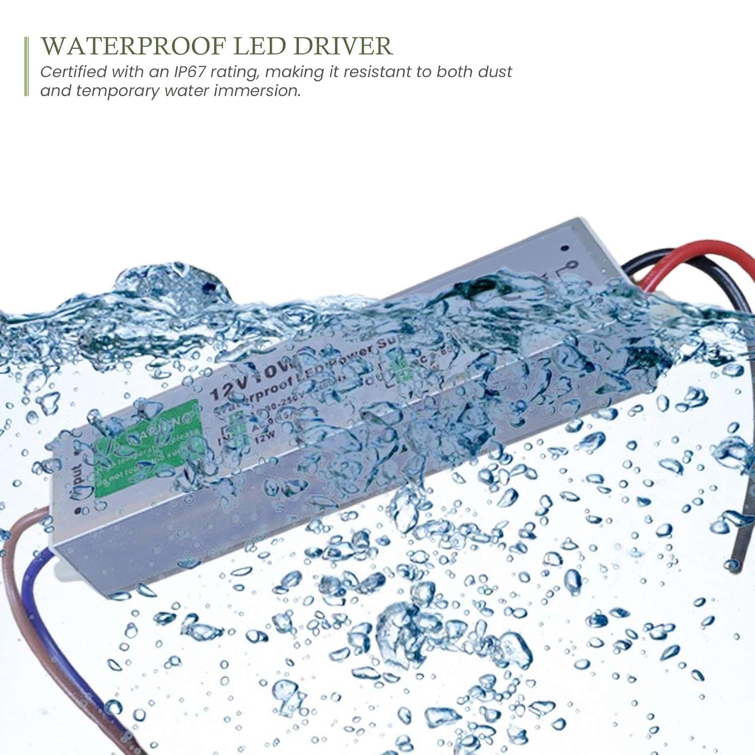 12V LED-Netzteil IP67, 10W–350W, Für Innen & Außen, Wasserdicht – Ideal Für LED-Streifen & Beleuchtung