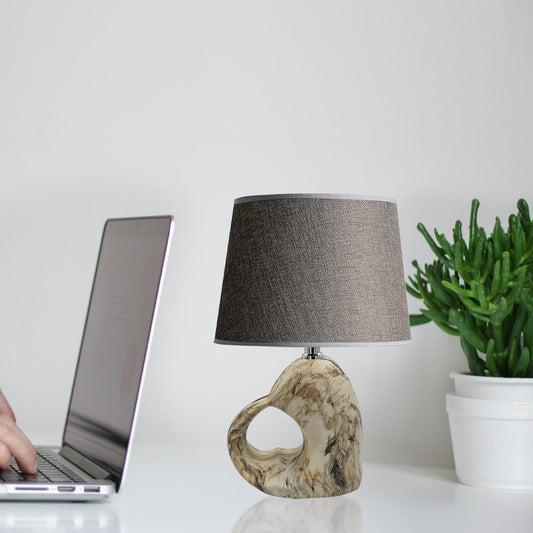 Lámpara de escritorio moderna de cerámica negra para el hogar y la oficina ~5165