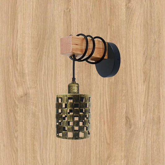 Vintage Industrial Retro Metal Wood Wall Lights Sconce Lamp Kit~1317