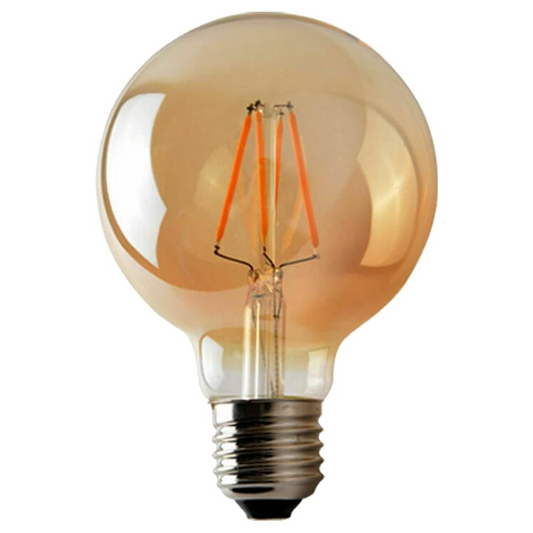 Bombilla LED vintage de filamento E27 G95 de 4 W, regulable, estilo globo, Reino Unido ~3087