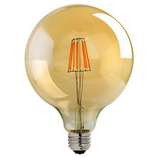 Bombilla LED G125 de 8 W, estilo vintage, regulable, con filamento, E27, globo, ~3218
