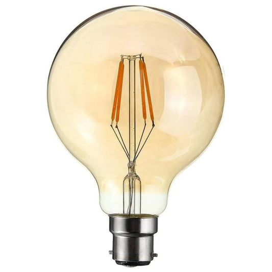 Bombilla LED de filamento G80 4W B22 regulable, tipo bayoneta, estilo vintage Edison, ~3078