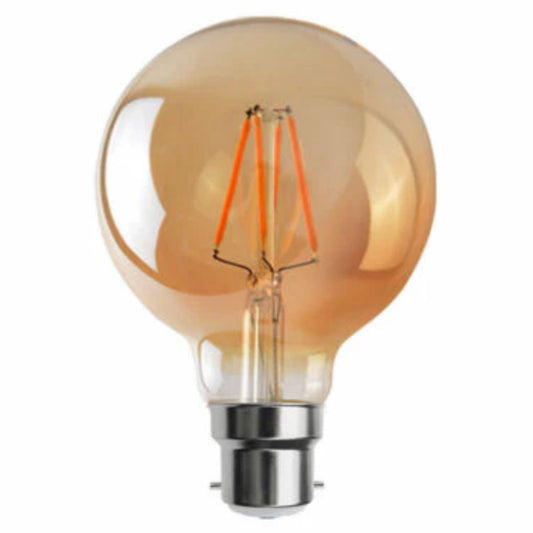 Bombilla LED vintage de filamento G95 de bayoneta de 4 W, bombilla Edison tipo globo B22 - 4072