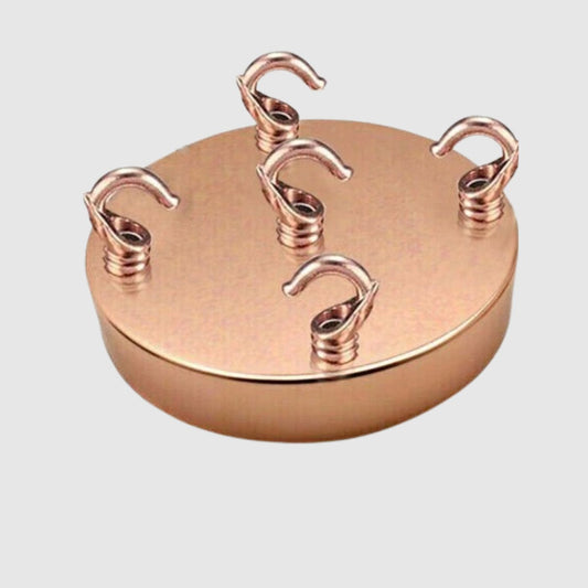 Multi outlet Ceiling Rose Hook Light Fitting Chandelier Rose Gold~5894