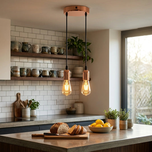 2 head ceiling pendant light