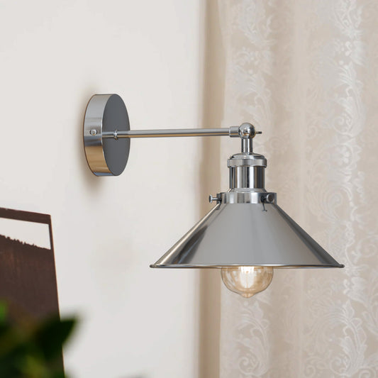Verstelbare industriële wandlamp | Retro metalen kap~5906